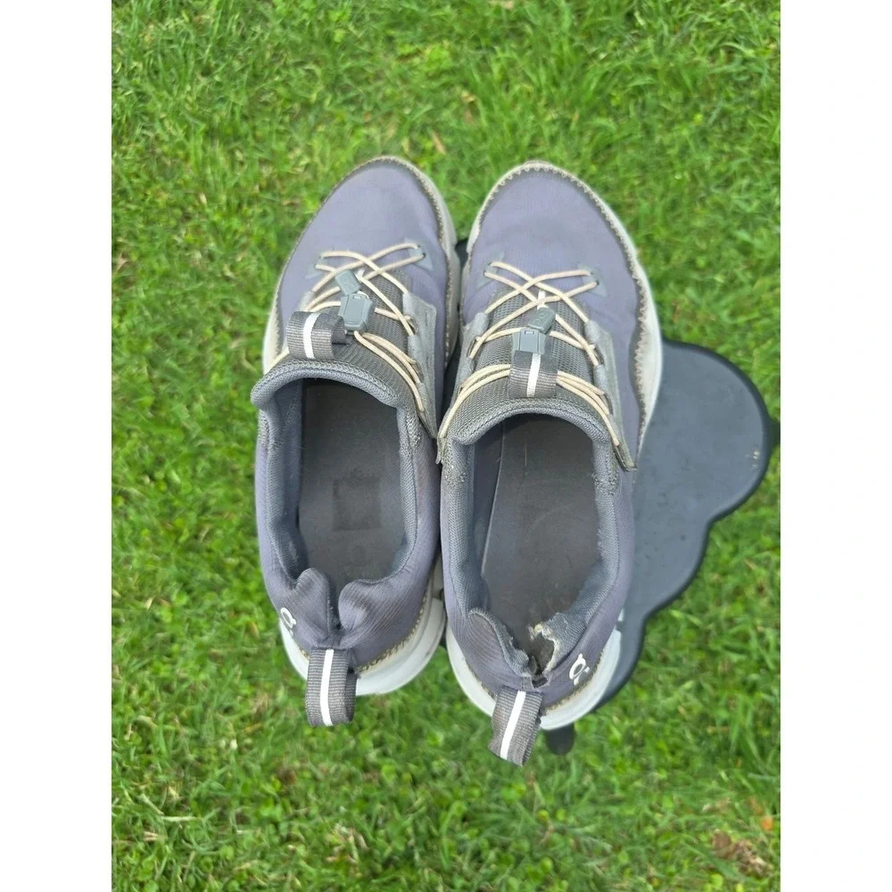 On Running Cloudaway Grey Beige Travel Sneakers Mens 13 CloudTec Toggle Lace